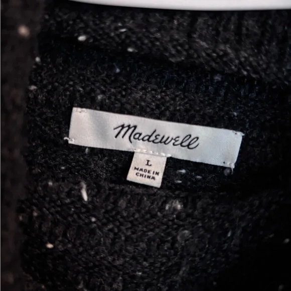 Madewell Black Textured Turtleneck Sweater - Picture 2 of 2